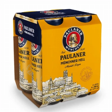 Pivo PAULANER Minhensko svetlo  4-pack Limenka 4x0,5l